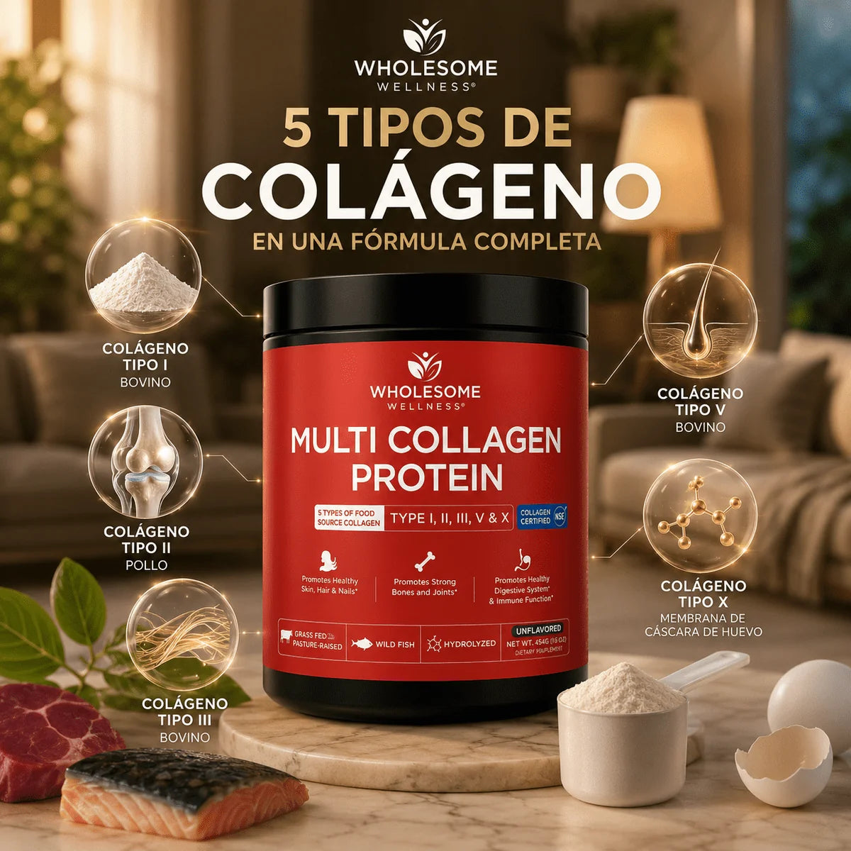 COLLAGEN PROTEIN 5 EN 1 | ¿Líneas de expresión más visibles, piel apagada y pérdida de firmeza?