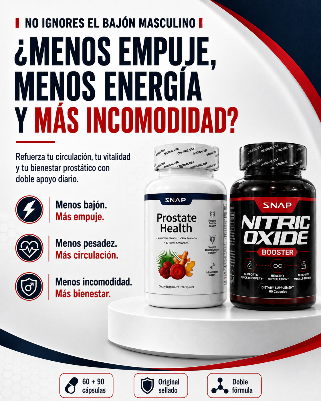 Combo Pro Vital™ ¿Cansado de que tu rendimiento ya no sea el mismo de antes?